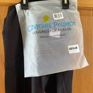 Charlie’s Project S/M Thigh Pocket Leggings Solid Black